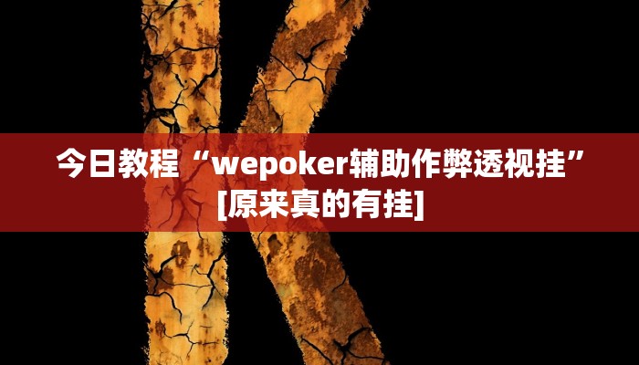 今日教程“wepoker辅助作弊透视挂”[原来真的有挂]
