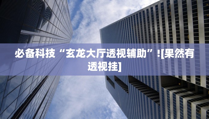 必备科技“玄龙大厅透视辅助”![果然有透视挂]