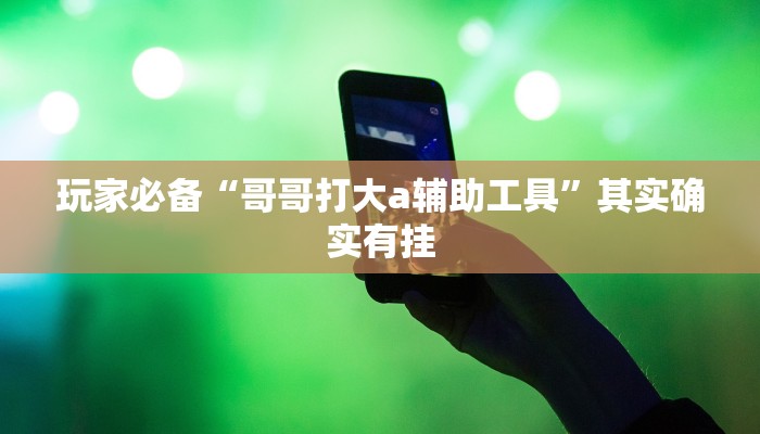玩家必备“哥哥打大a辅助工具”其实确实有挂 玩家必备“哥哥打大a辅助工具”其实确实有挂
