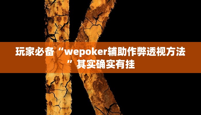 玩家必备“wepoker辅助作弊透视方法”其实确实有挂 玩家必备“wepoker辅助作弊透视方法”其实确实有挂