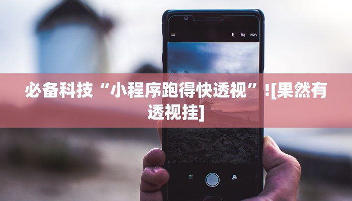 必备科技“小程序跑得快透视”![果然有透视挂]