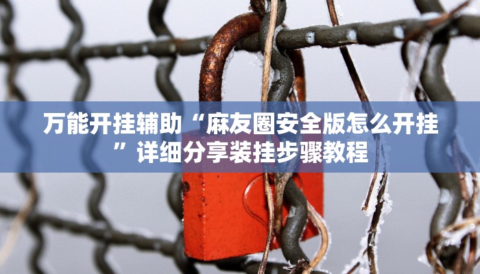 万能开挂辅助“麻友圈安全版怎么开挂”详细分享装挂步骤教程 万能开挂辅助“麻友圈安全版怎么开挂”详细分享装挂步骤教程