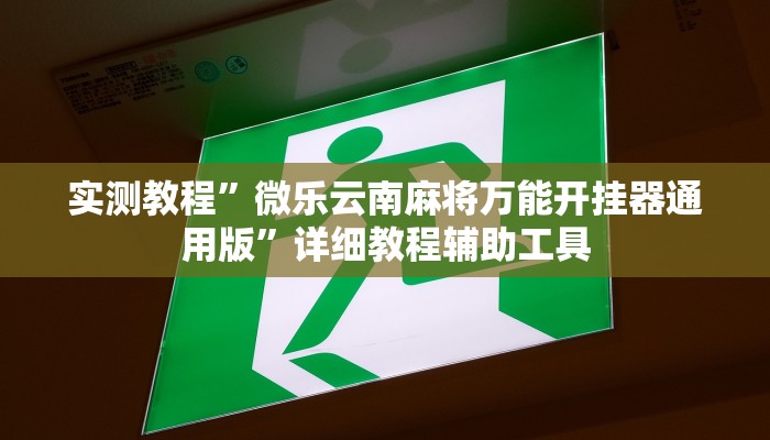 实测教程”微乐云南麻将万能开挂器通用版”详细教程辅助工具