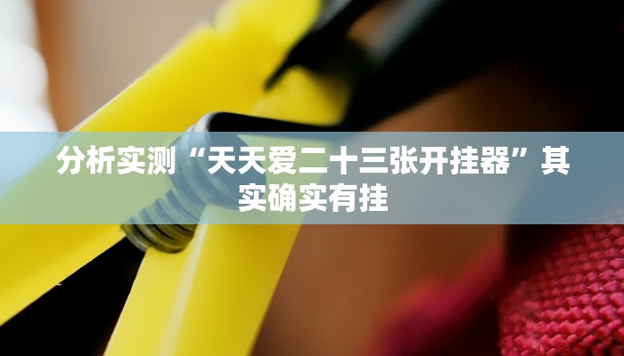 分析实测“天天爱二十三张开挂器”其实确实有挂 分析实测“天天爱二十三张开挂器”其实确实有挂