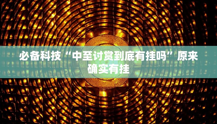 必备科技“中至讨赏到底有挂吗”原来确实有挂