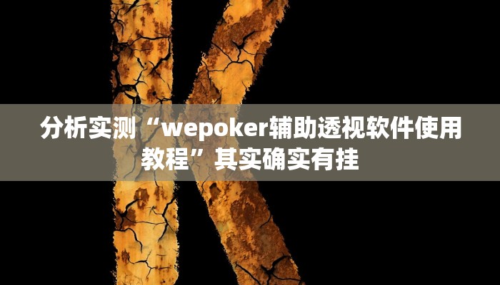 分析实测“wepoker辅助透视软件使用教程”其实确实有挂