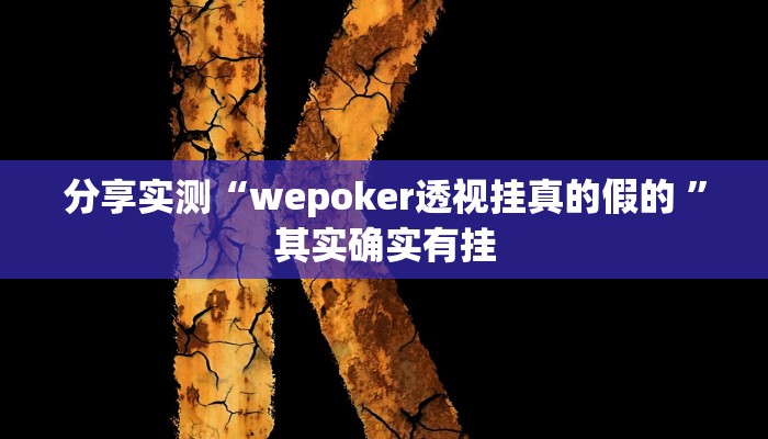 分享实测“wepoker透视挂真的假的 ”其实确实有挂