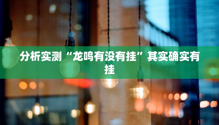 分析实测“龙鸣有没有挂”其实确实有挂