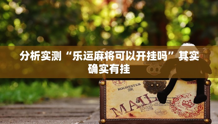 分析实测“乐运麻将可以开挂吗”其实确实有挂